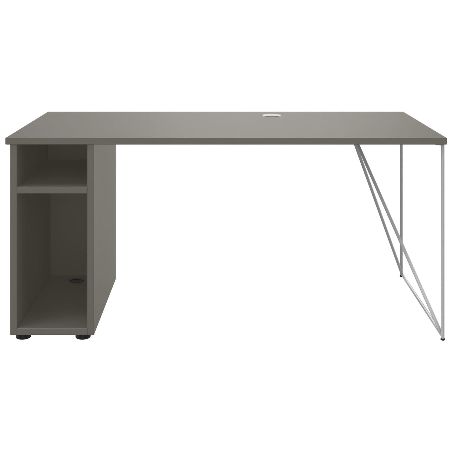 Bureau AIR | 1600 - 1800 mm, compartiment ordinateur, gris Cubanite