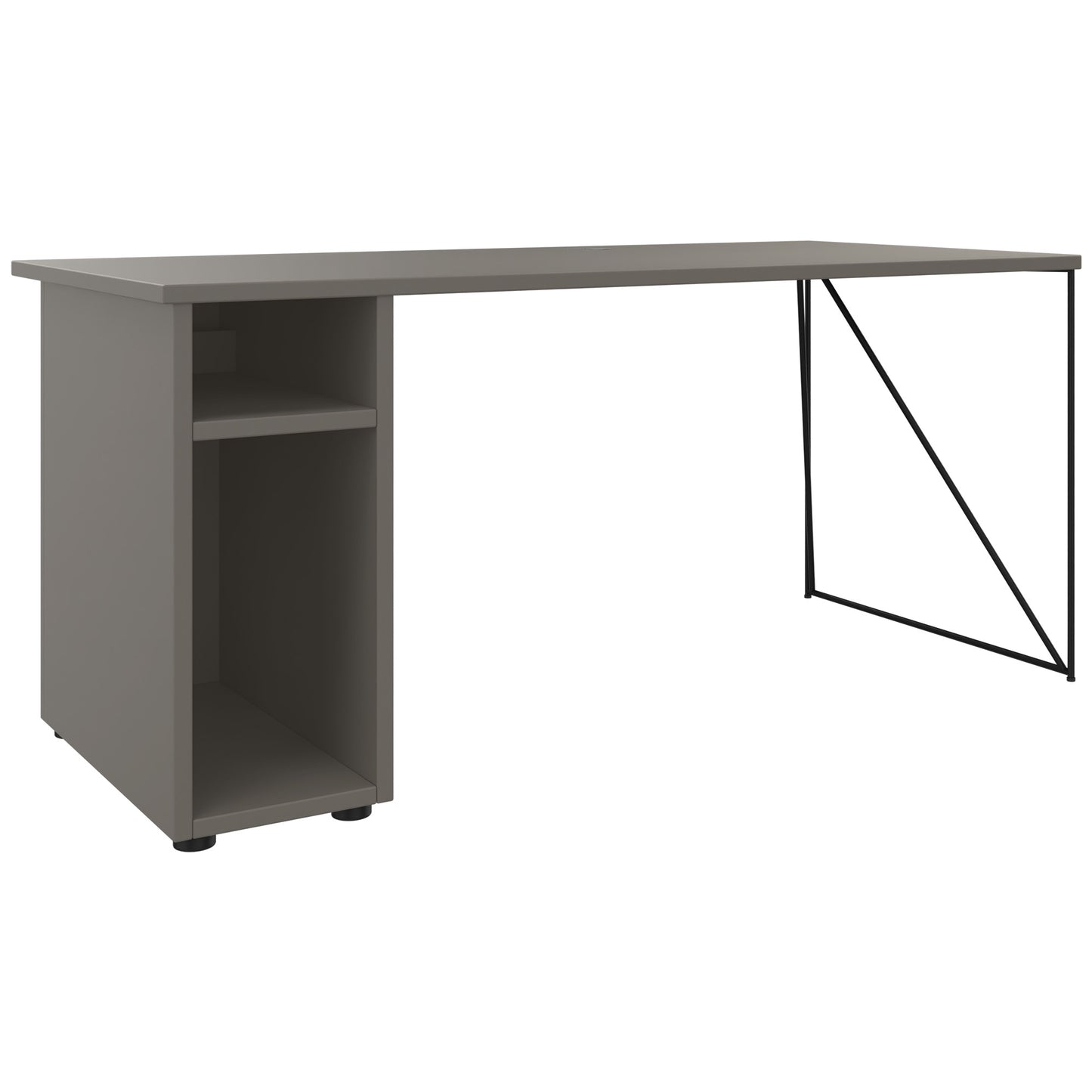 AIR Scrivania | 1600 - 1800 mm, compartimento per computer, grigio cubanite