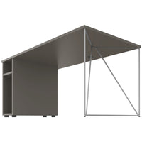 Bureau AIR | 1600 - 1800 mm, compartiment ordinateur, gris Cubanite