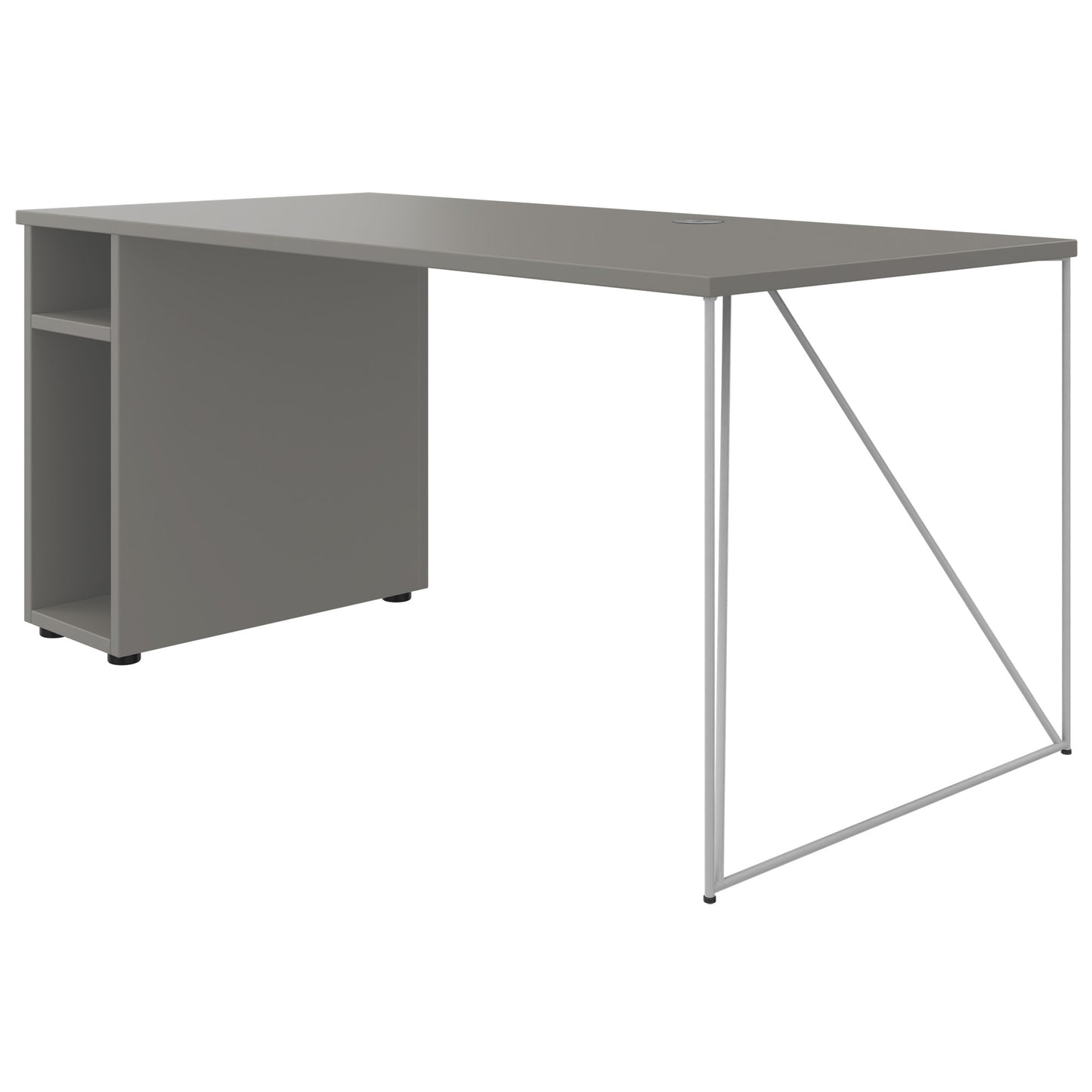 Bureau AIR | 1600 - 1800 mm, compartiment ordinateur, gris Cubanite