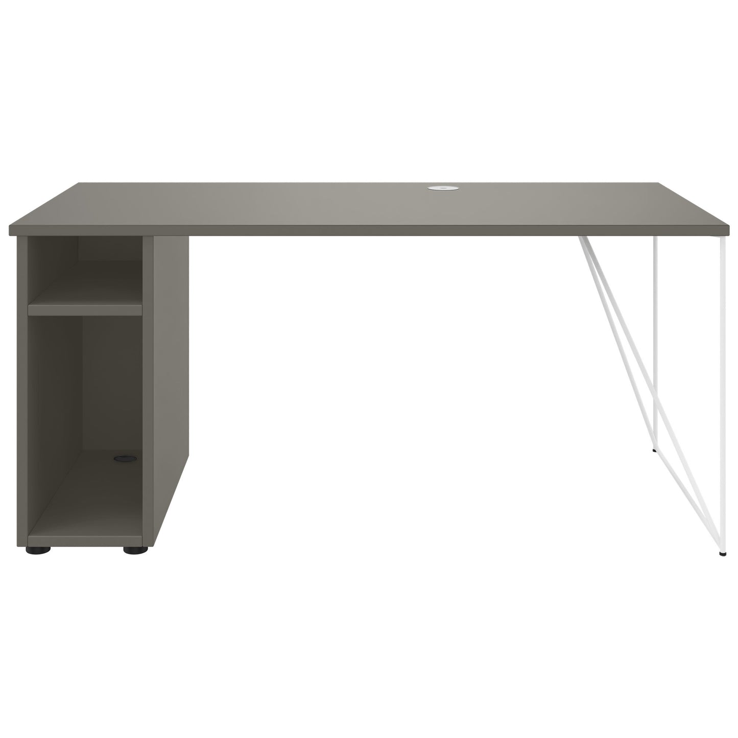 Bureau AIR | 1600 - 1800 mm, compartiment ordinateur, gris Cubanite