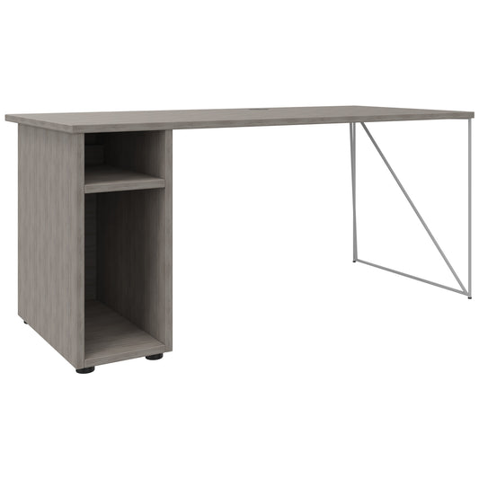 AIR desk | 1600 - 1800 mm, computer compartment, gray northern oak