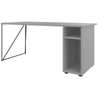 Bureau AIR | 1600 - 1800 mm, compartiment ordinateur, gris perle