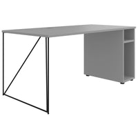 Bureau AIR | 1600 - 1800 mm, compartiment ordinateur, gris perle