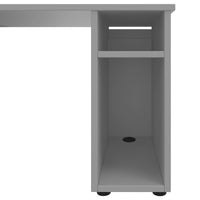 Bureau AIR | 1600 - 1800 mm, compartiment ordinateur, gris perle