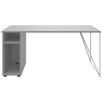 Bureau AIR | 1600 - 1800 mm, compartiment ordinateur, gris perle