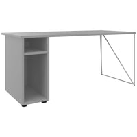 Bureau AIR | 1600 - 1800 mm, compartiment ordinateur, gris perle