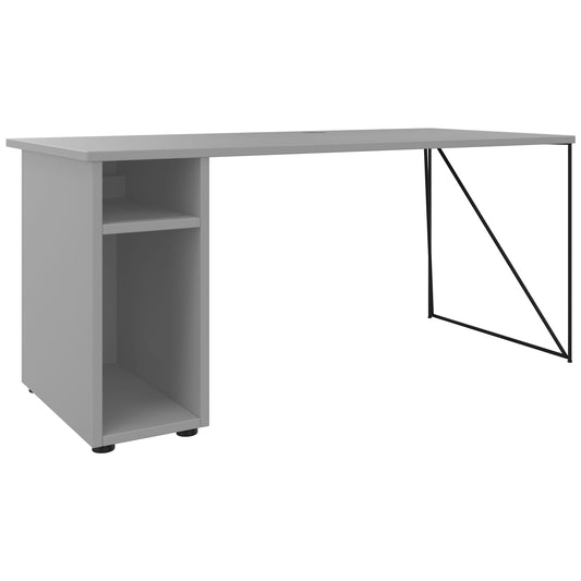 AIR desk | 1600 - 1800 mm, computer compartment, pearl gray
