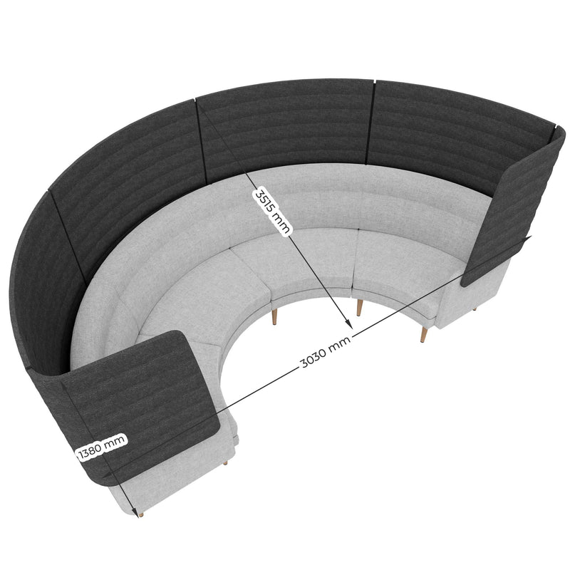 ARCIPELAGO Sofa | Gebogene Form, 4-Sitzer, hohe Rückenlehne - 15 Main Image