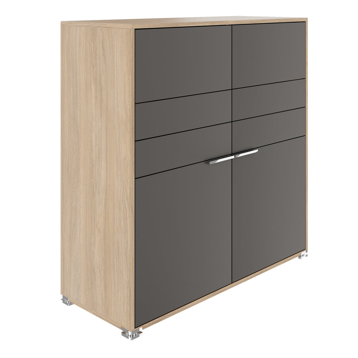 ARCOSIA Highboard | 1170 x 1200 mm, Schubladen mit Push-to-Open - 9 Lightbox Main Image