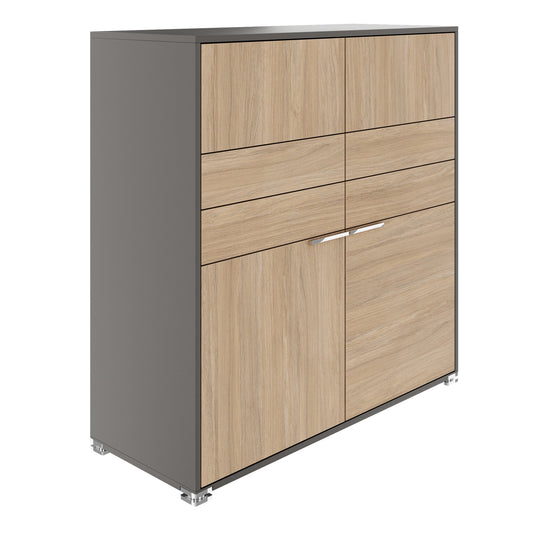 ARCOSIA Highboard | 1170 x 1200 mm, Schubladen mit Push-to-Open