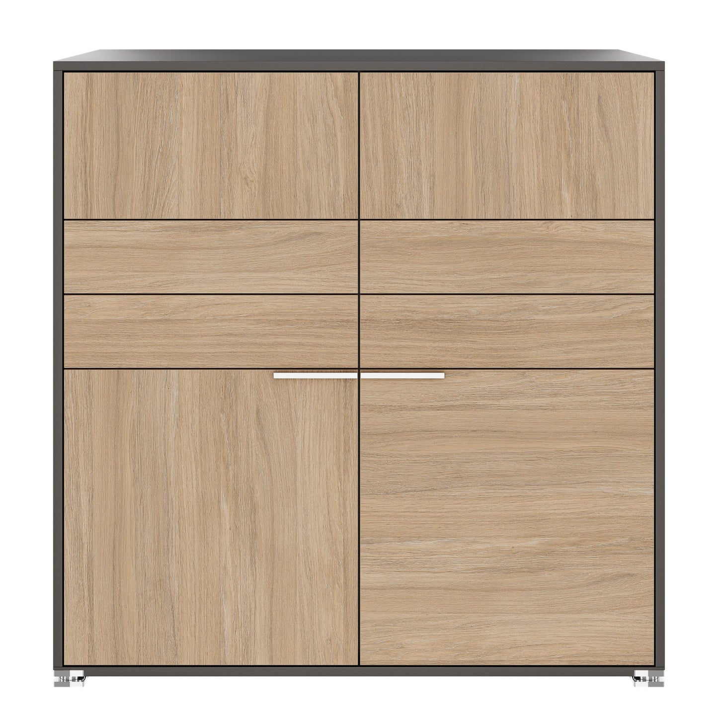 ARCOSIA Highboard | 1170 x 1200 mm, Schubladen mit Push-to-Open