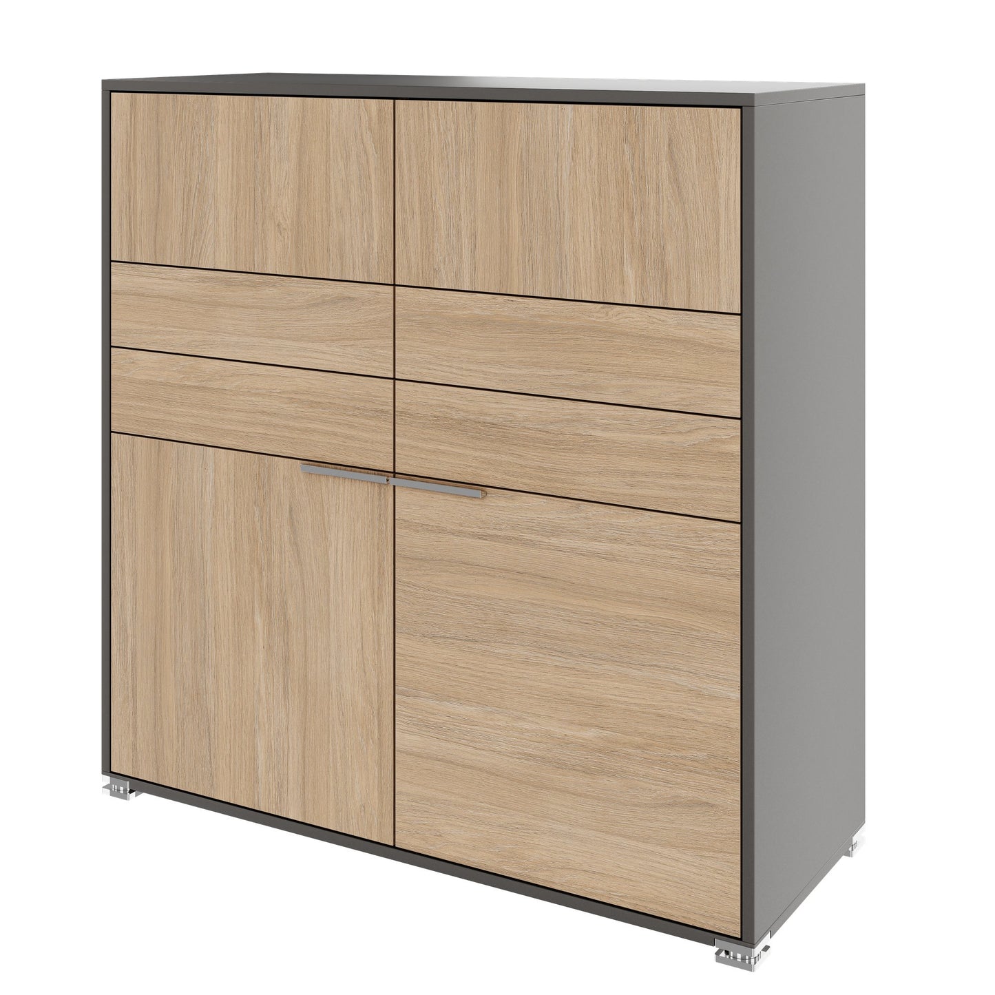 ARCOSIA Highboard | 1170 x 1200 mm, Schubladen mit Push-to-Open