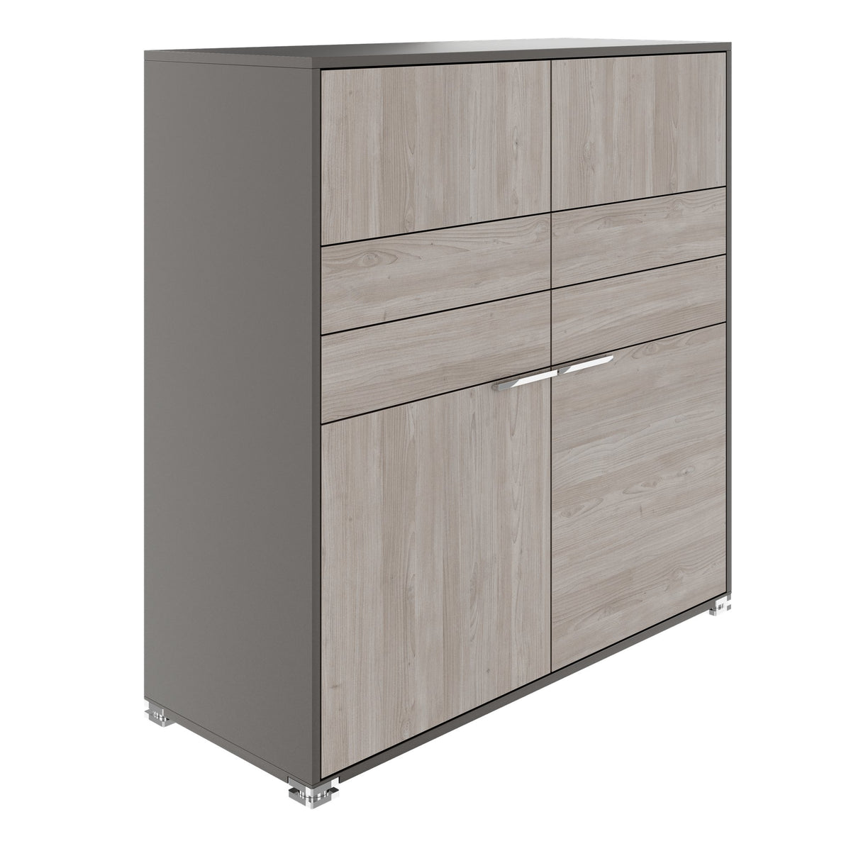 ARCOSIA Highboard | 1170 x 1200 mm, Schubladen mit Push-to-Open