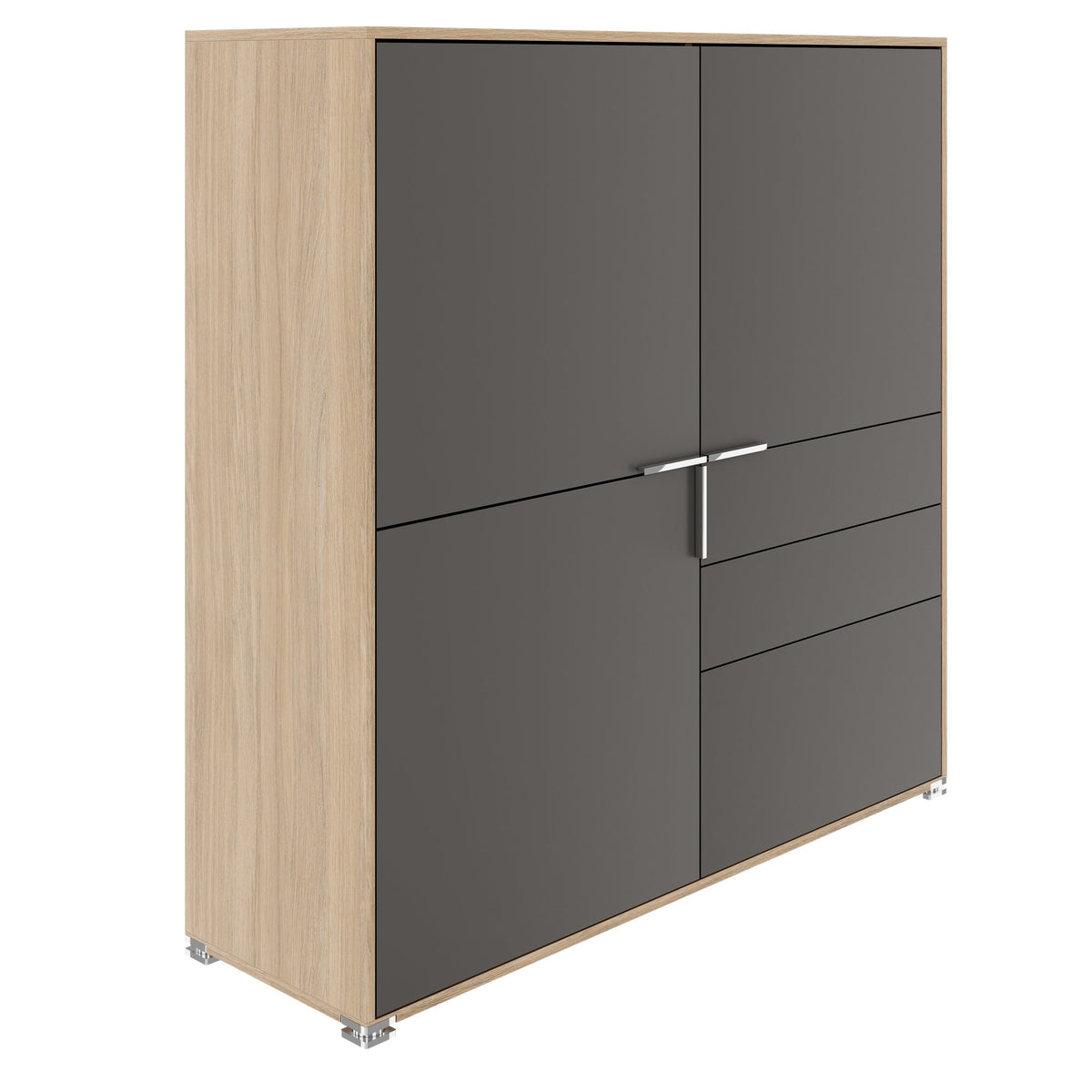 ARCOSIA Highboard | 1515 x 1515 mm, Schubladen mit Push-to-Open - 9 Lightbox Main Image