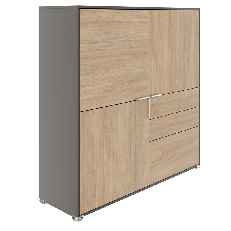 ARCOSIA Highboard | 1515 x 1515 mm, Schubladen mit Push-to-Open - 1 Main Image