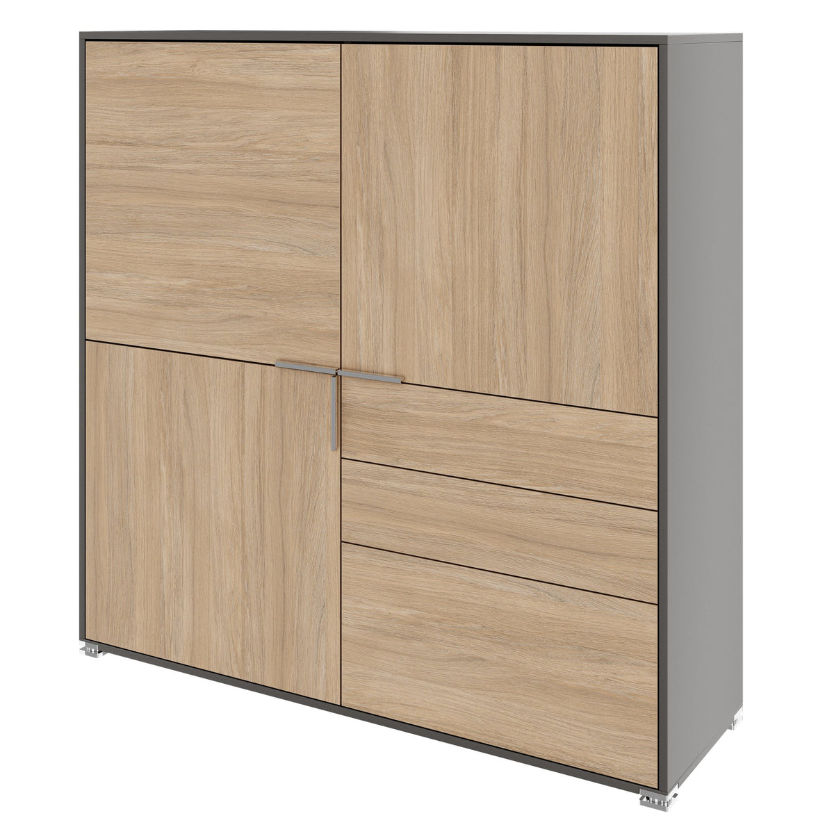 ARCOSIA Highboard | 1515 x 1515 mm, Schubladen mit Push-to-Open - 5 Lightbox Main Image