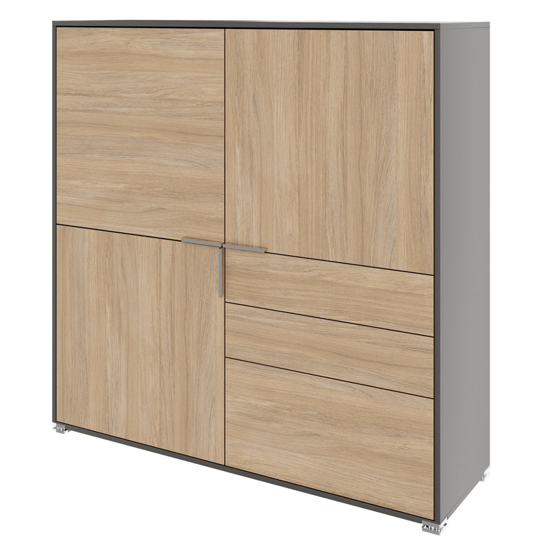 ARCOSIA Highboard | 1515 x 1515 mm, Schubladen mit Push-to-Open - 5 Main Image