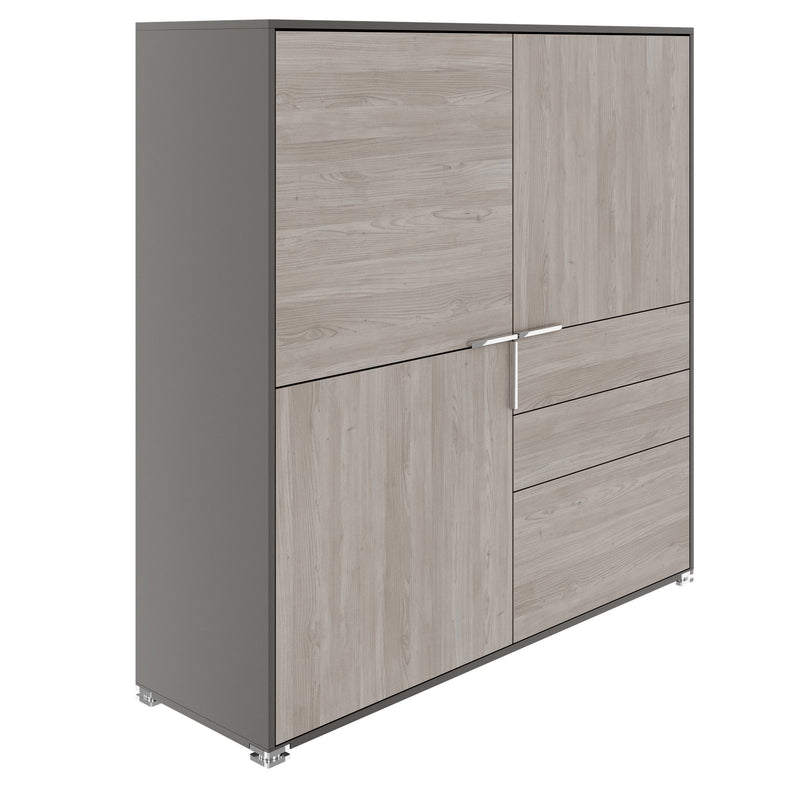 ARCOSIA Highboard | 1515 x 1515 mm, Schubladen mit Push-to-Open - 10 Main Image