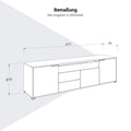 ARCOSIA Sideboard | 2215 x 615 mm, Schublade mit Glasfront, Push-to-Openpen - 8 Thumbnail Image