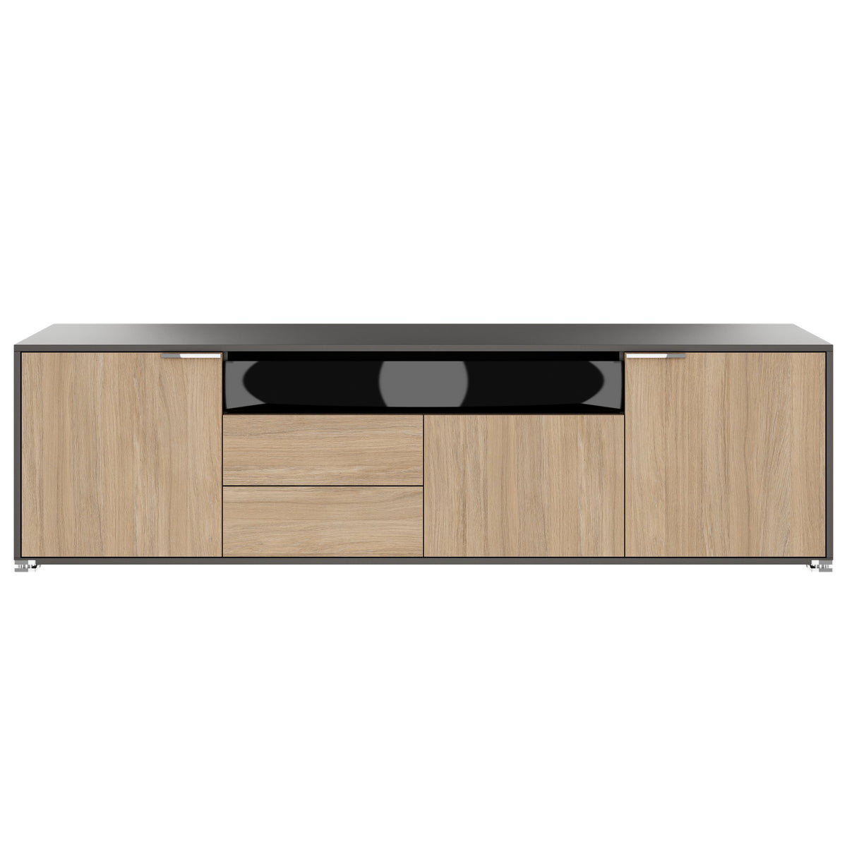 ARCOSIA Sideboard | 2215 x 615 mm, Schublade mit Glasfront, Push-to-Openpen - 3 Lightbox Main Image