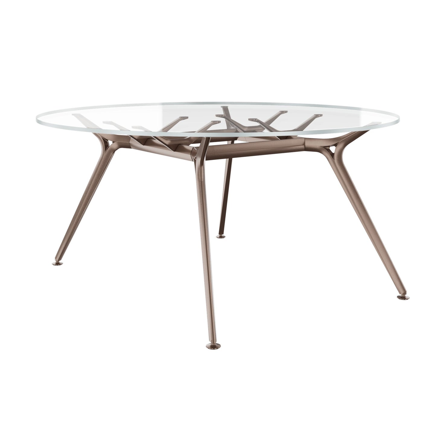 ARKONIS Besprechungstisch | 1000-1600 x 745 mm, rund, Glasplatte