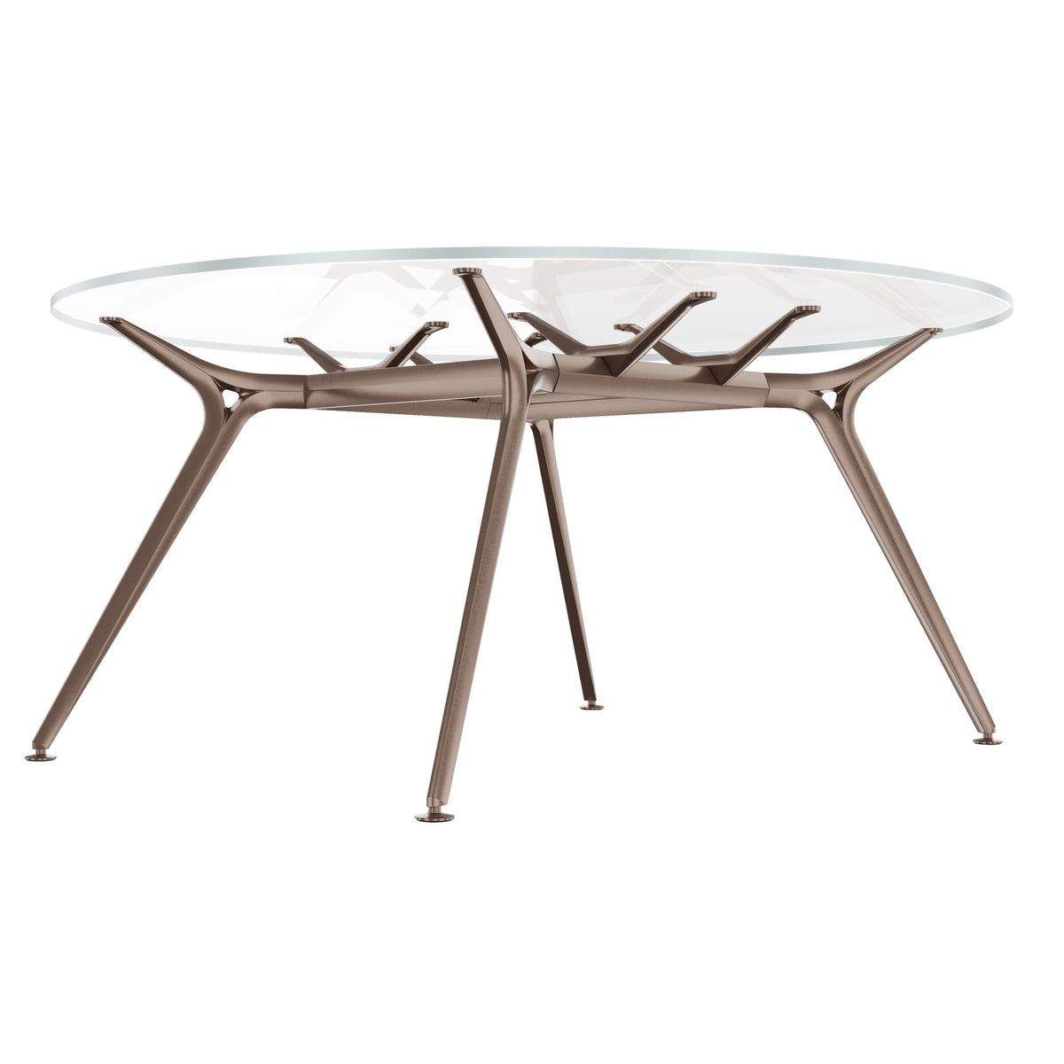 ARKONIS Besprechungstisch | 1000-1600 x 745 mm, rund, Glasplatte
