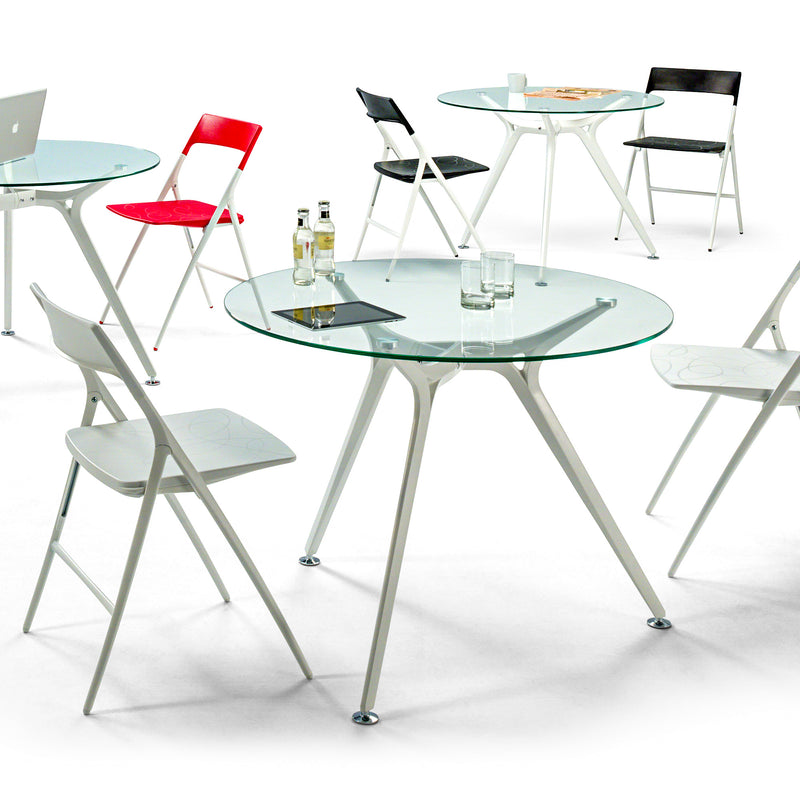 ARKONIS Besprechungstisch | 1000-1600 x 745 mm, rund, Glasplatte - 11 Main Image