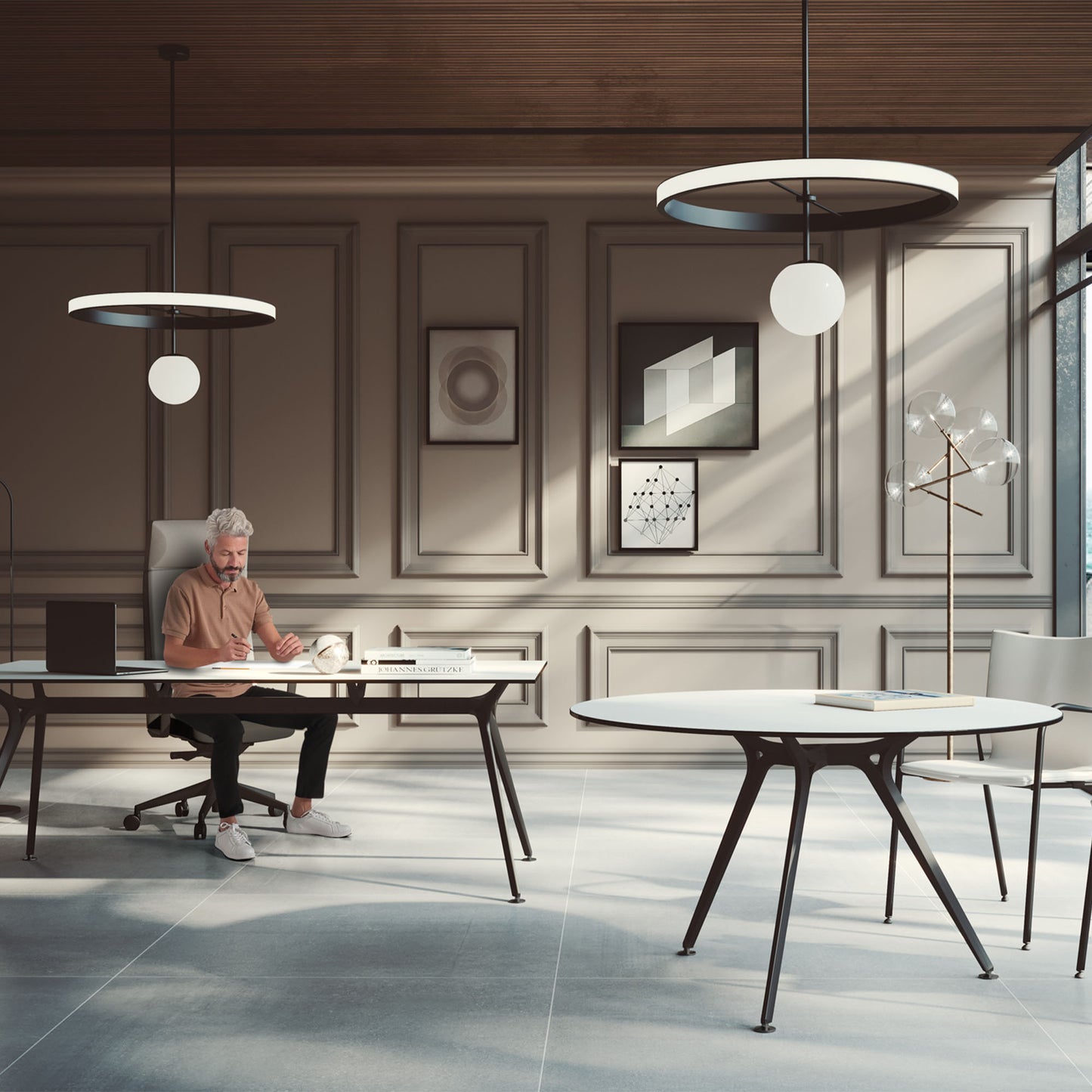 ARKONIS Besprechungstisch | 1000-1600 x 745 mm, rund
