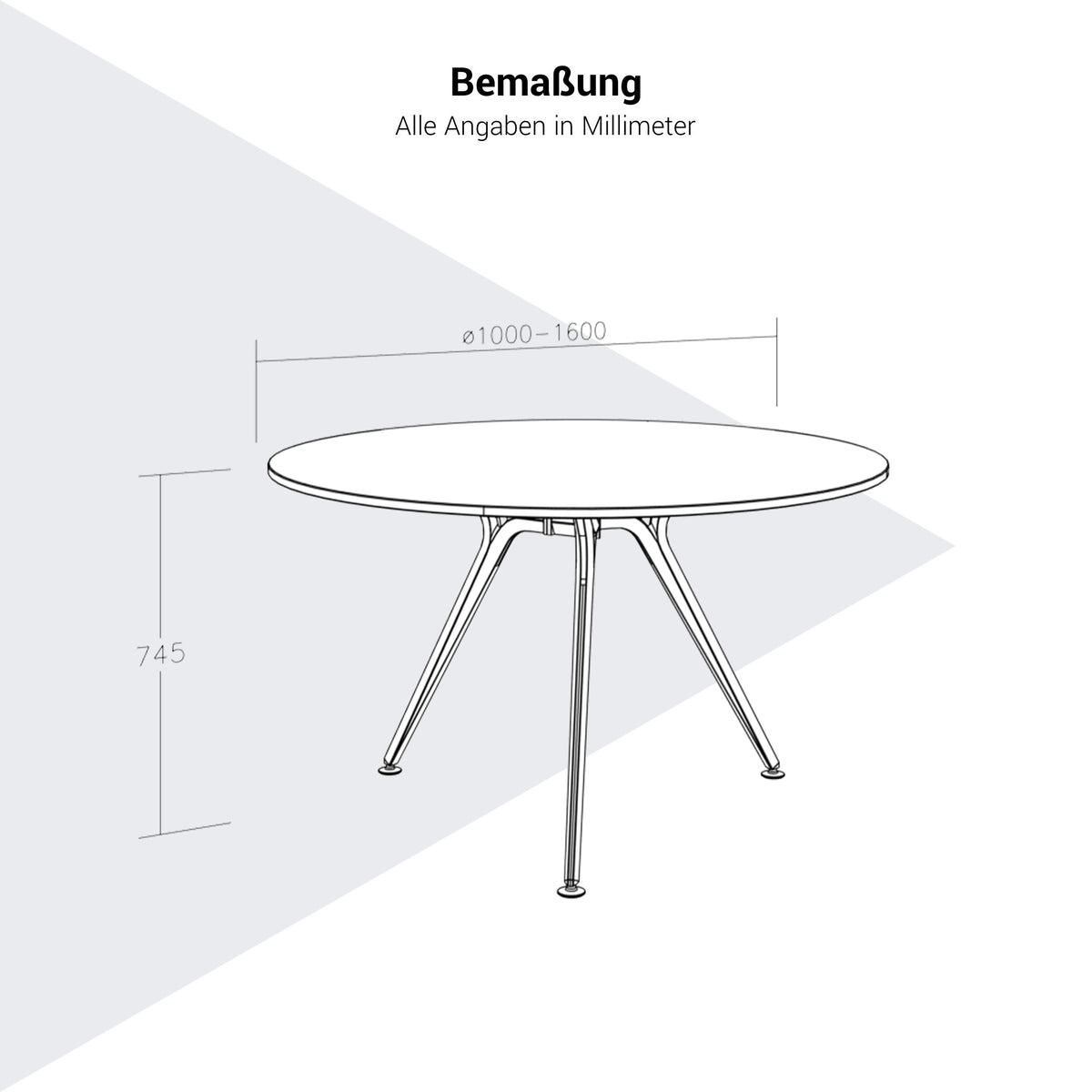 ARKONIS Besprechungstisch | 1000-1600 x 745 mm, rund - 18 Lightbox Main Image