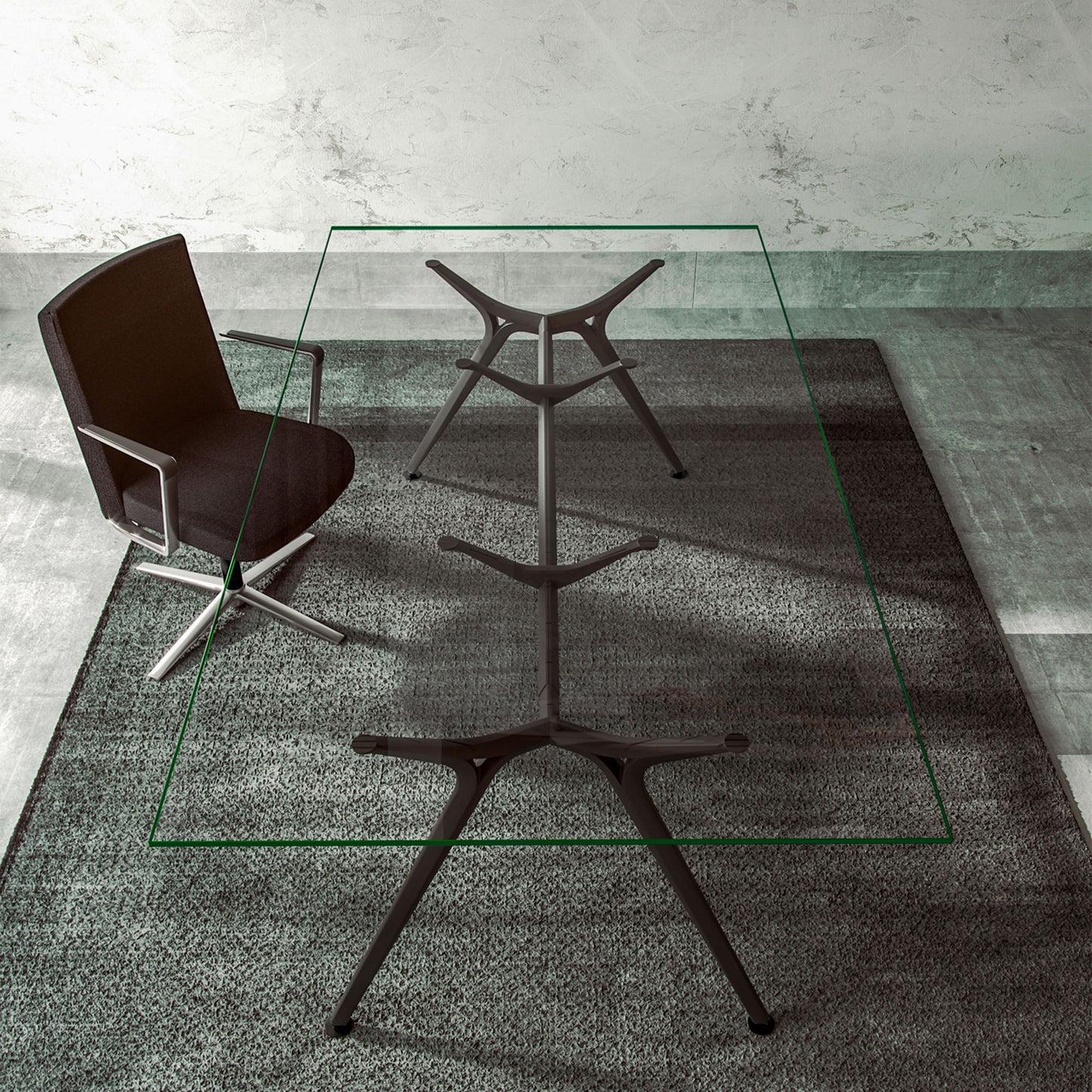 ARKONIS Schreibtisch | 2000-2200 x 745 mm, Glasplatte