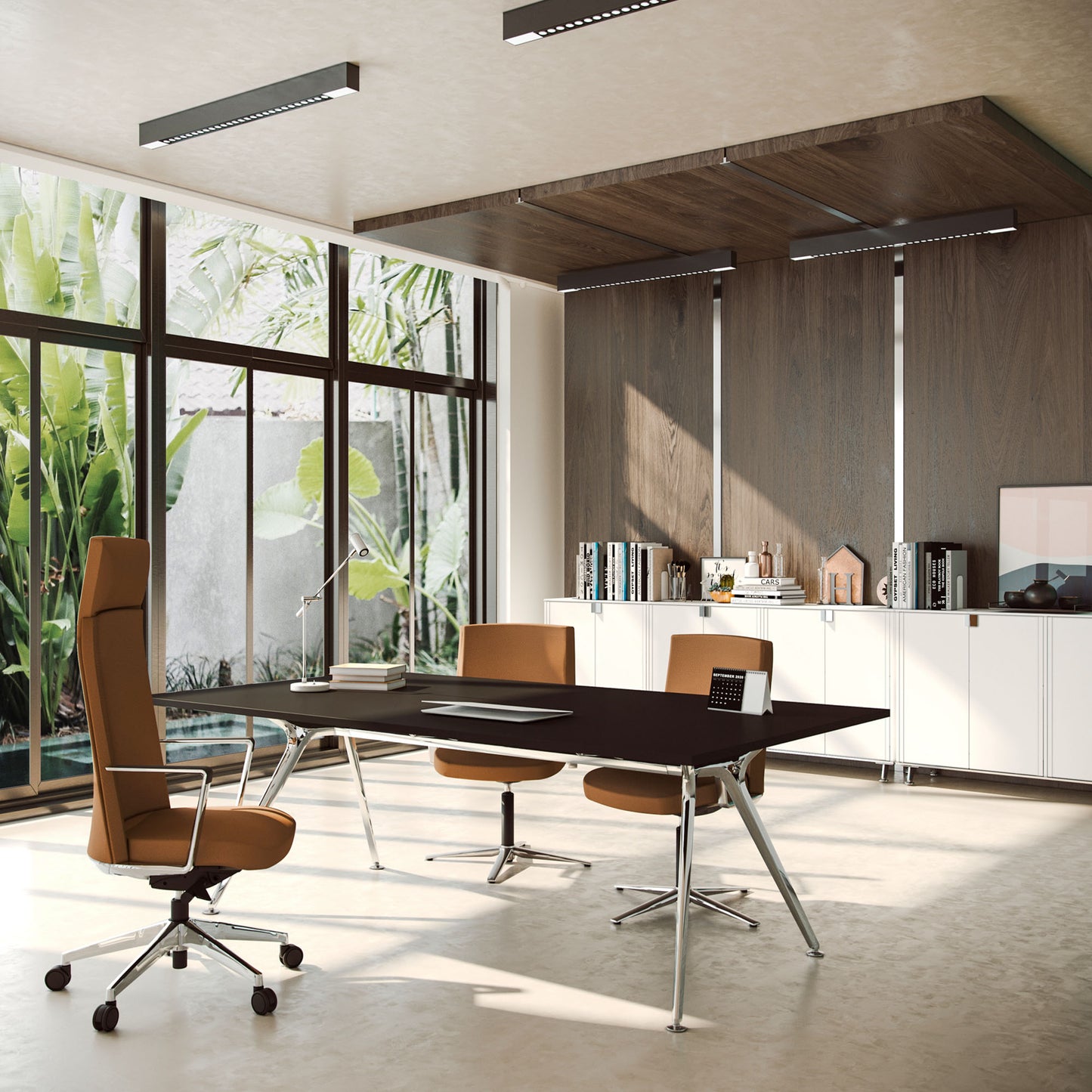 ARKONIS Schreibtisch | 2000-2200 x 745 mm, optionale Kabelklappe und Kniesichtblende