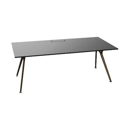 ARKONIS Schreibtisch | 2000-2200 x 745 mm, optionale Kabelklappe und Kniesichtblende