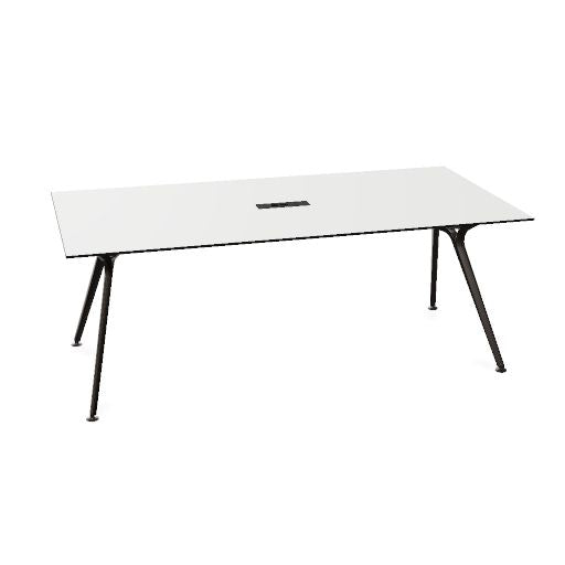 ARKONIS Schreibtisch | 2000-2200 x 745 mm, optionale Kabelklappe und Kniesichtblende