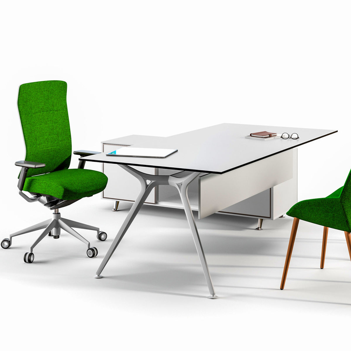 ARKONIS Schreibtisch mit Sideboard | 2000-2200 x 745 mm