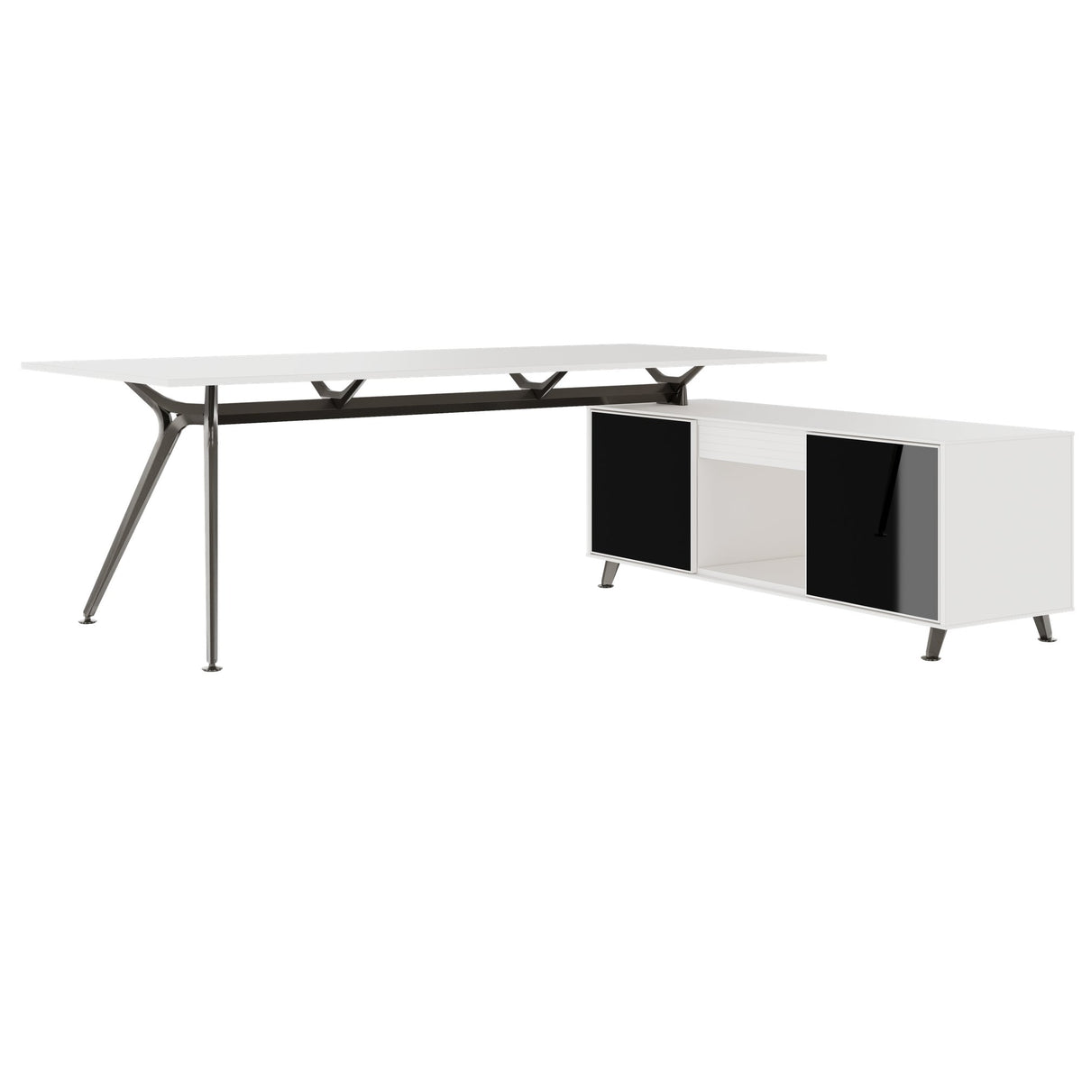 ARKONIS Schreibtisch mit Sideboard | 2000-2200 x 745 mm - 19 Lightbox Main Image