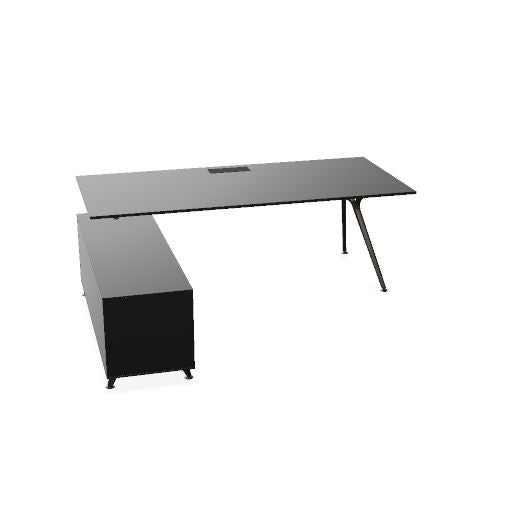 ARKONIS Schreibtisch mit Sideboard | 2000-2200 x 745 mm