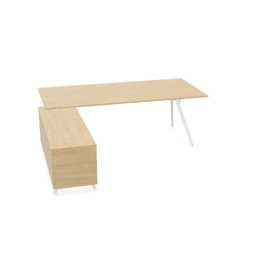 ARKONIS Schreibtisch mit Sideboard | 2000-2200 x 745 mm