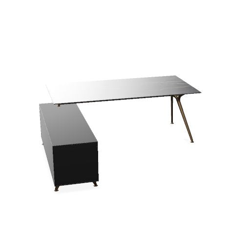 ARKONIS Schreibtisch mit Sideboard | 2000-2200 x 745 mm