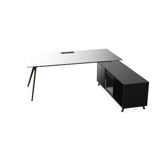 ARKONIS Schreibtisch mit Sideboard | 2000-2200 x 745 mm