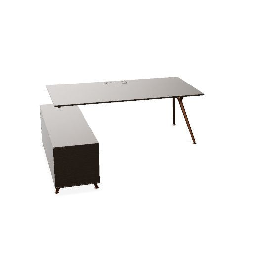 ARKONIS Schreibtisch mit Sideboard | 2000-2200 x 745 mm