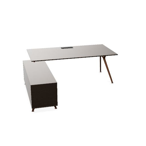 ARKONIS Schreibtisch mit Sideboard | 2000-2200 x 745 mm