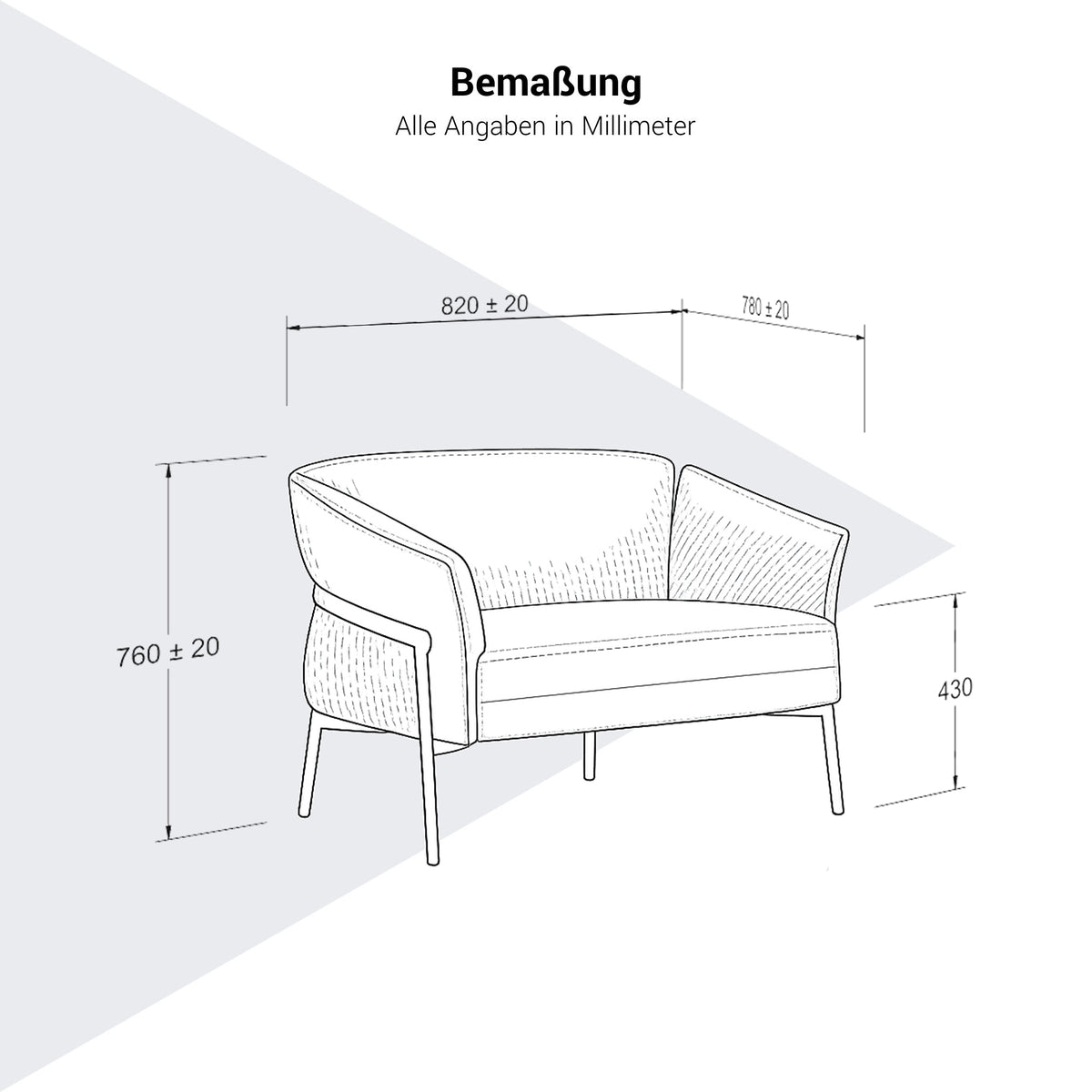 ARLON Lounge-Sessel | 4-Fuß-Gestell, bis 150 kg belastbar - 7 Lightbox Main Image