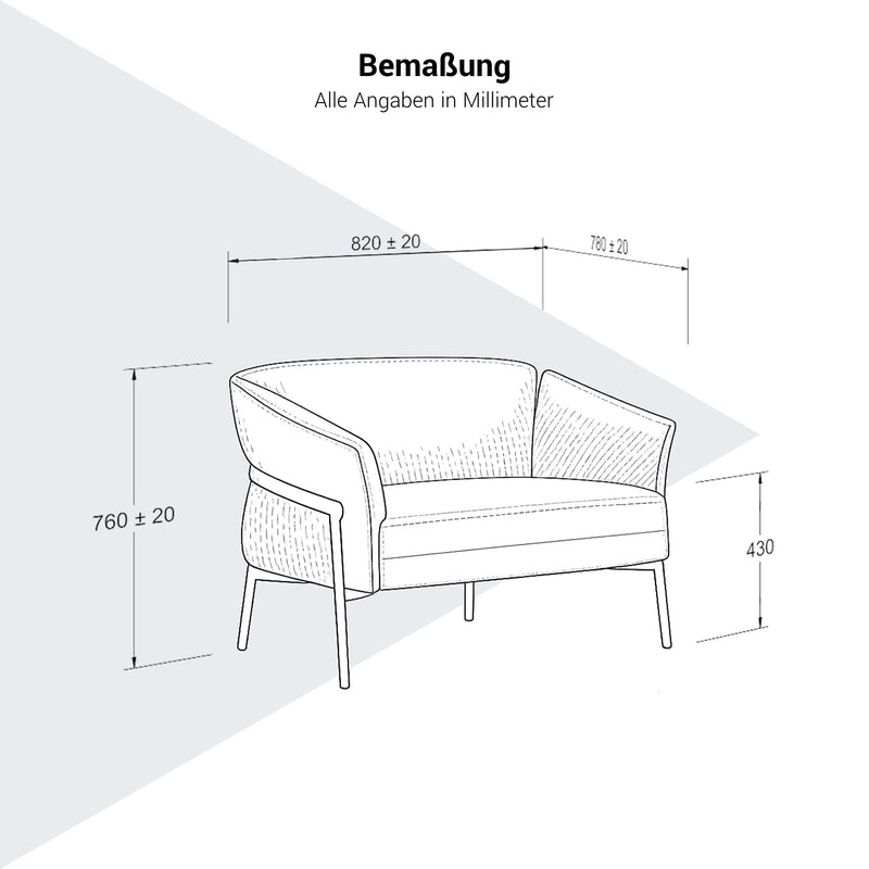 ARLON Lounge-Sessel | 4-Fuß-Gestell, bis 150 kg belastbar - 7 Main Image