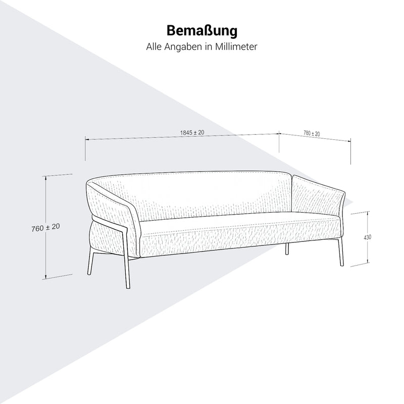 ARLON Sofa | 4-leg frame, supports up to 450 kg - 6 Main Image