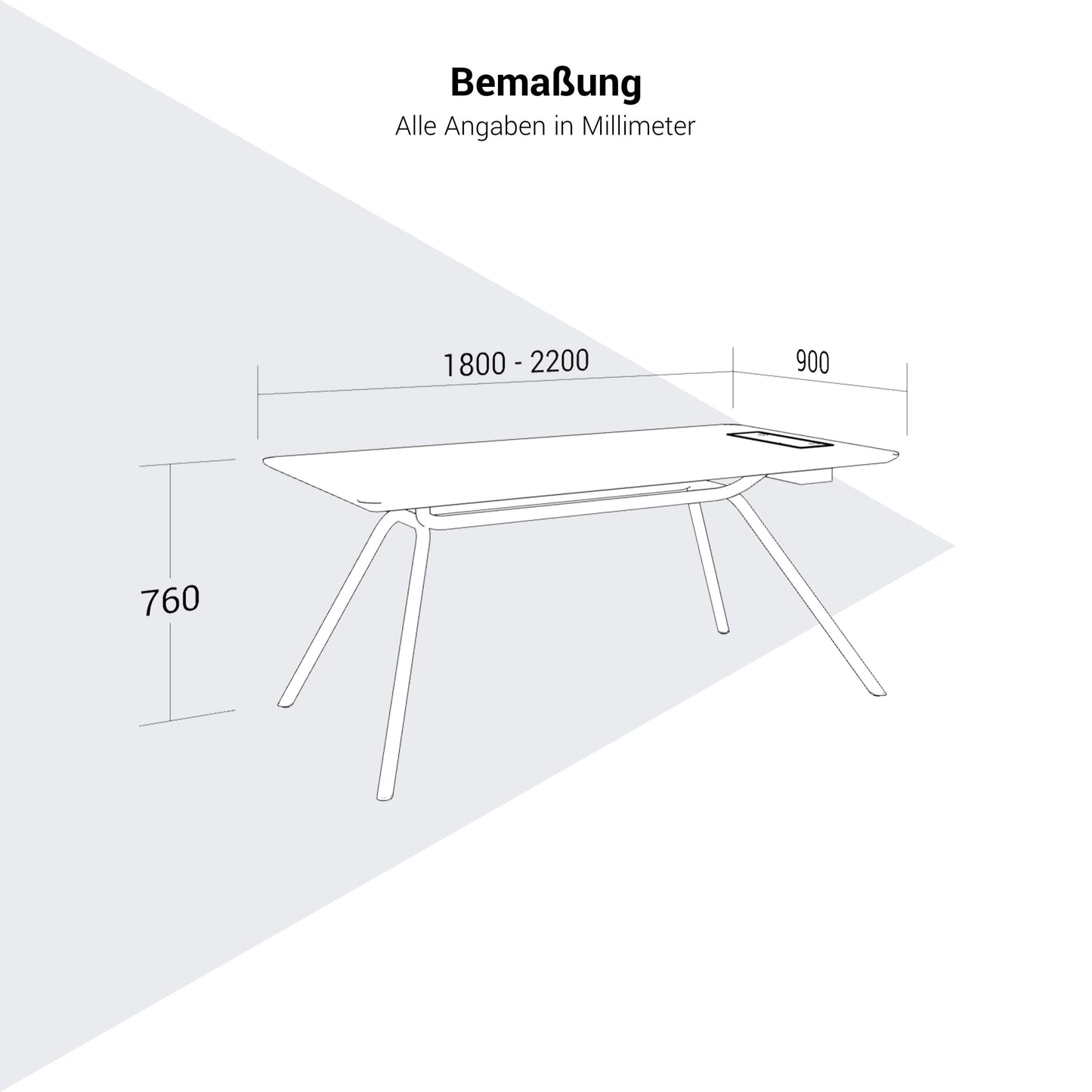 ARQUS Chefschreibtisch | 1800-2200 x 760 mm, Echtholzfurnier