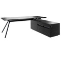 ARQUS Chefschreibtisch | 1930-2330 x 760 mm, Integriertes Sideboard, Echtholzfurnier - 2 Thumbnail Image