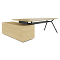 ARQUS Chefschreibtisch | 1930-2330 x 760 mm, Integriertes Sideboard, Echtholzfurnier - 6 Thumbnail Image