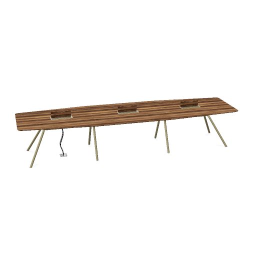 ARQUS Konferenztisch | 2000-4200 x 760 mm (6-12 Personen), Echtholzfurnier