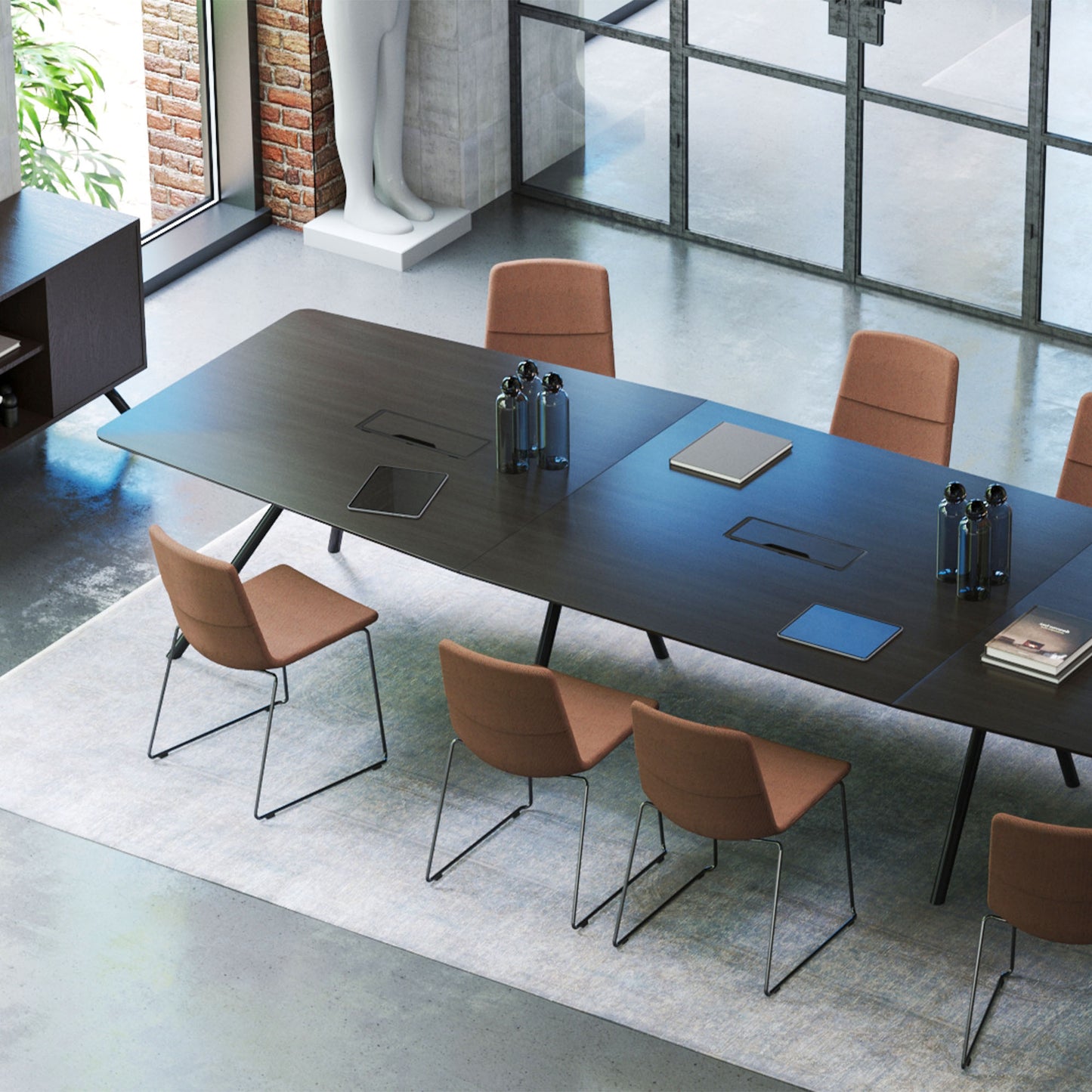 ARQUS Konferenztisch | 2000-4200 x 760 mm (6-12 Personen), Echtholzfurnier
